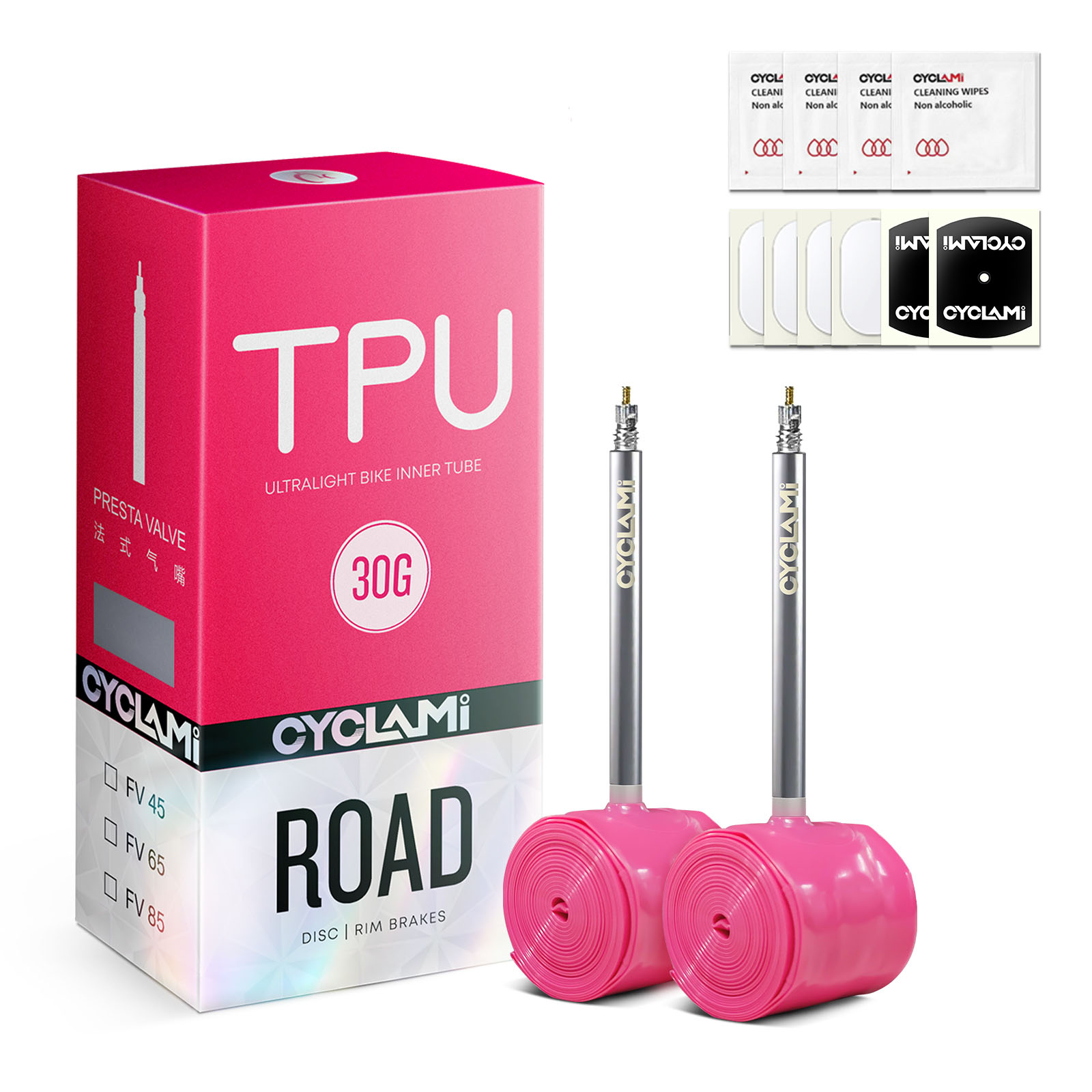 Inner Tube 700C - 2PC CYCLAMI Bike Inner Tube Stainless