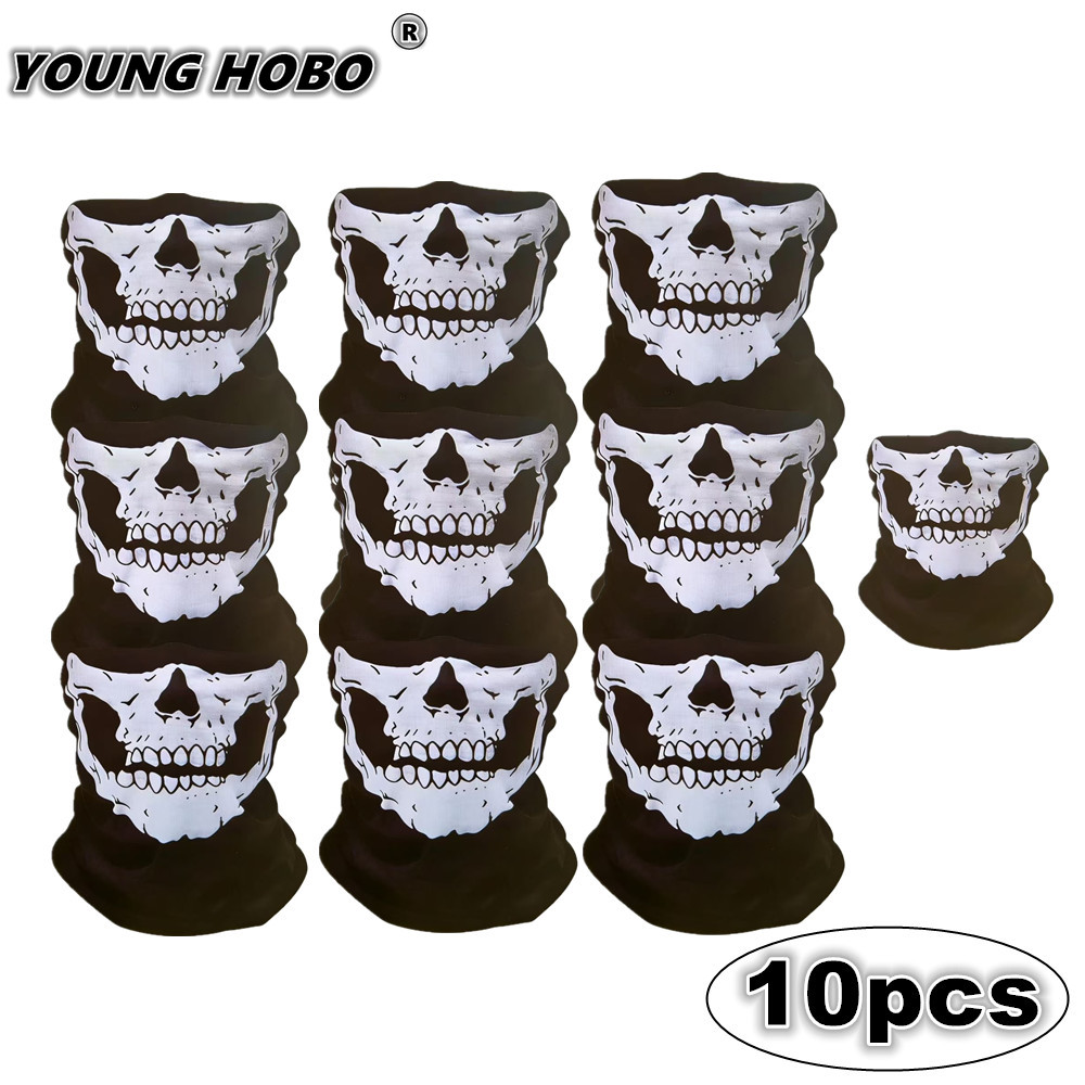Cycling Loop - 10pcs Skull Seamless Windproof Motorcycle Scarf
