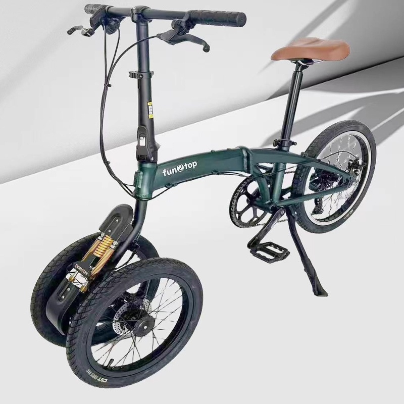 Commuter Biking - 20/16-inch Dual-Front-Wheel Folding Bike / Inverted