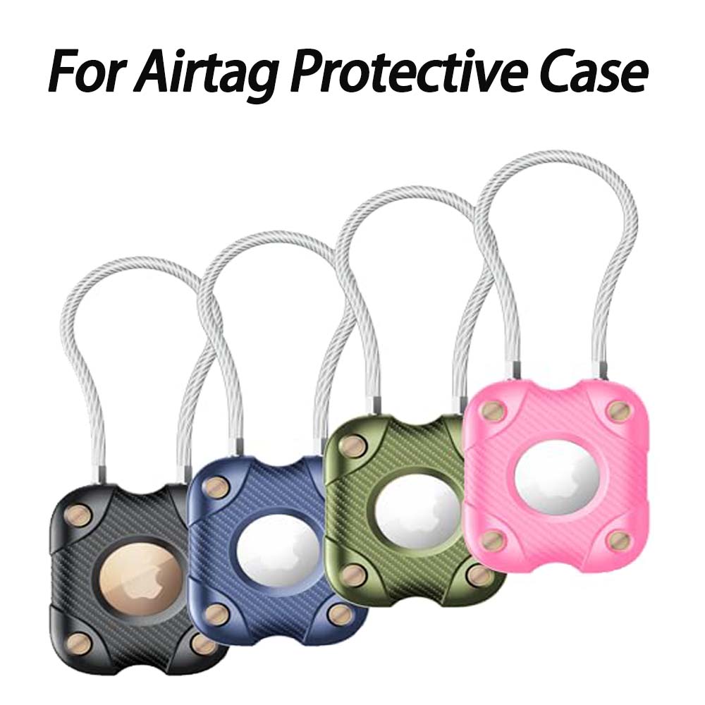 Chain Lock Combination - Airtag Holder with Wire Cable,Secure Lock
