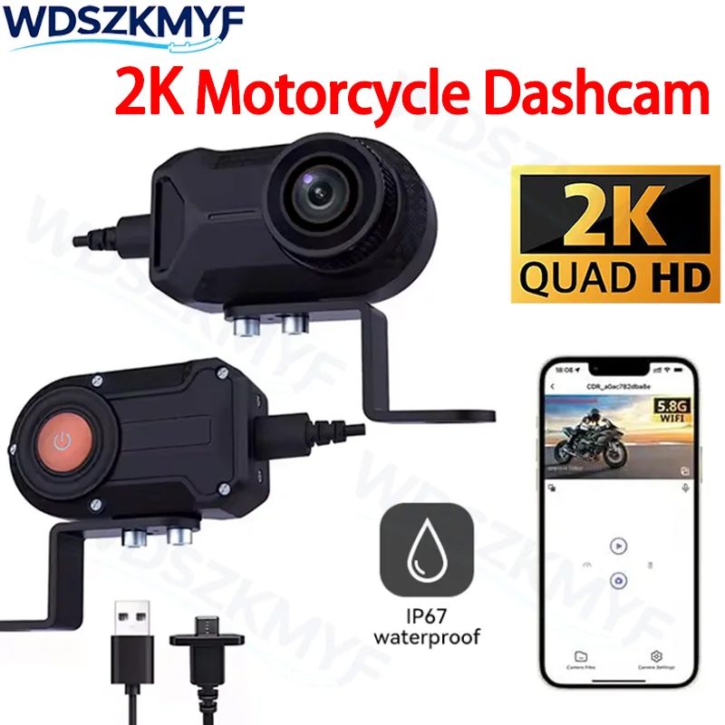 Cycling Loop - 2026 2K Motorcycle DVR WiFi IP66