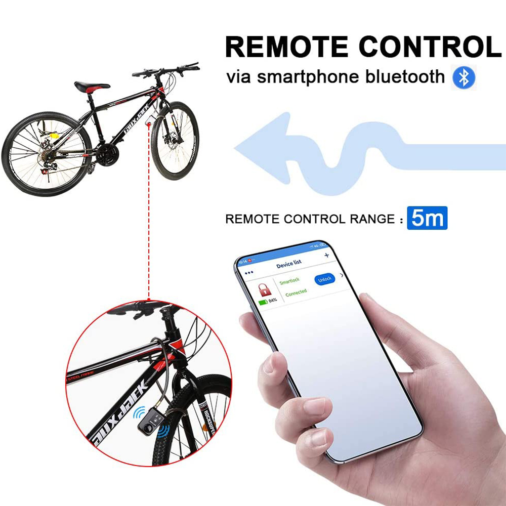 Bluetooth Smart Bike Lock Wate - Chain Lock Combination ulasan dan harga
