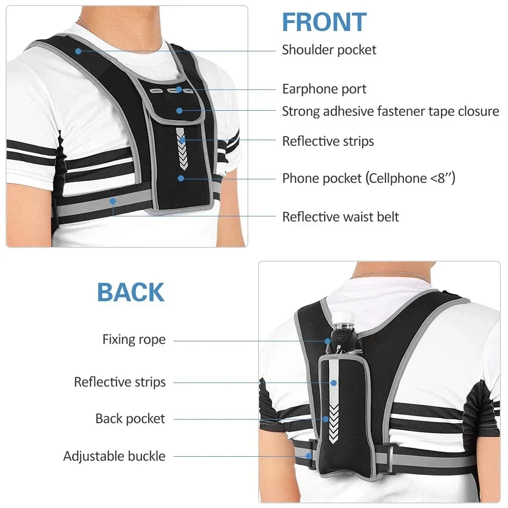 1Pcs Reflective Running Vest,  - Reflective Vest Cycling ulasan dan harga