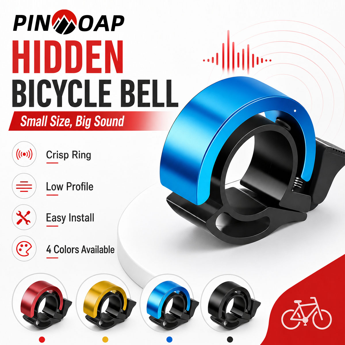 PINMOAP 1PC Bicycle Invisible  - Bell Handlebar Ring ulasan dan harga