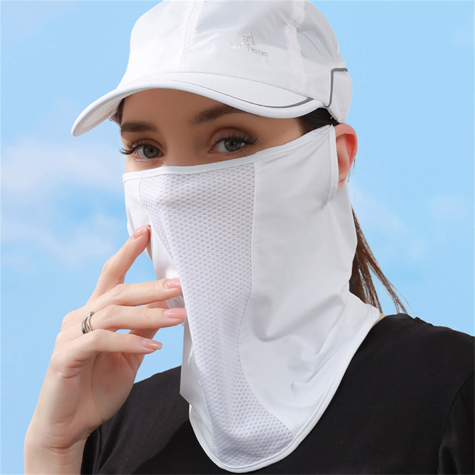 Ice Silk Sun Mask UPF50+ Breat - Cycling Loop ulasan dan harga