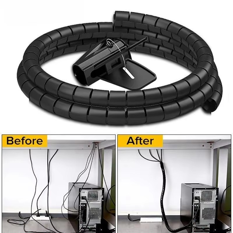 2M/1M Black Cable Wire Protect - Cable Lock Flexible ulasan dan harga