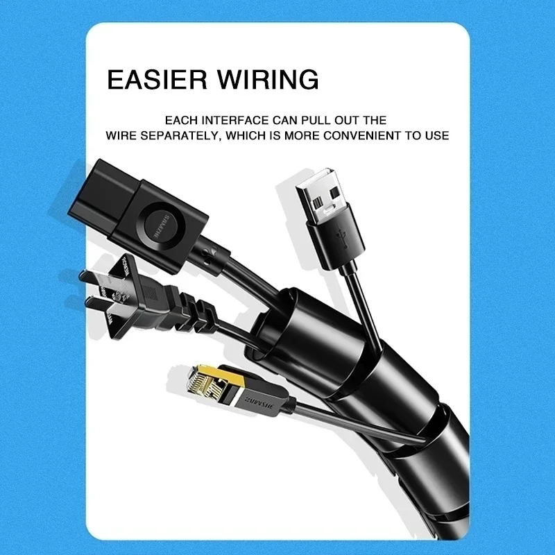 2M/1M Black Cable Wire Protect - Cable Lock Flexible ulasan dan harga
