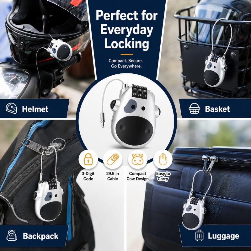 Mini Cow Combination Cable Loc - Cycling Journey ulasan dan harga
