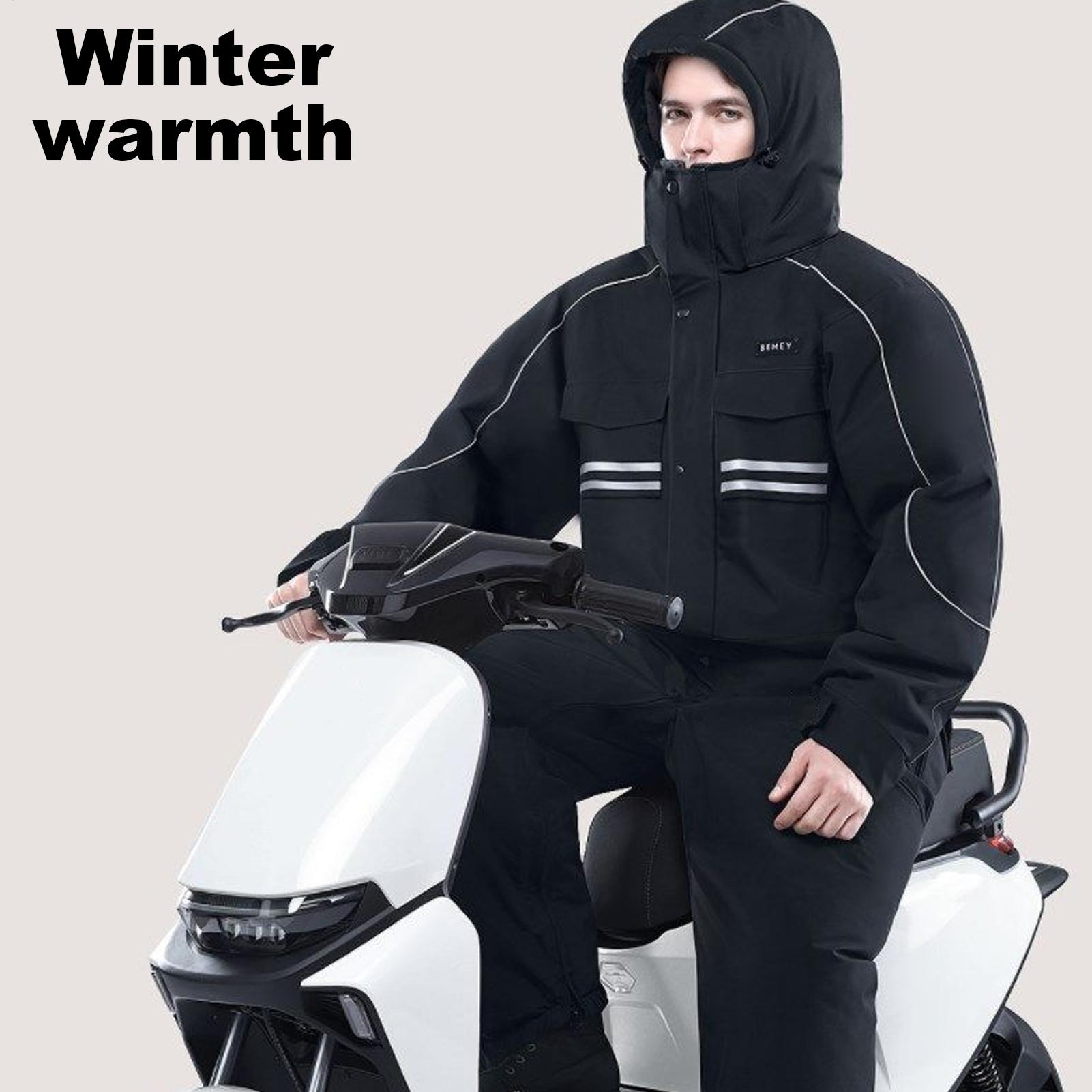 Motorcycle Winter Jacket 4-Poc - Cycling Commuter Jacket ulasan dan harga