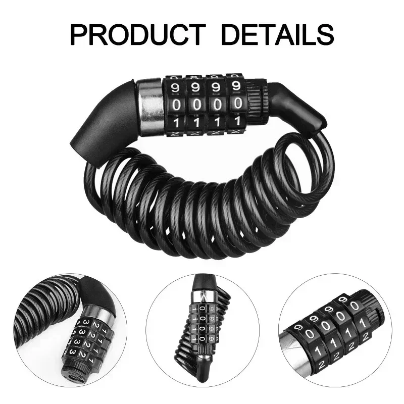 Motorcycle Bicycle Anti-Theft  - Chain Lock Combination ulasan dan harga
