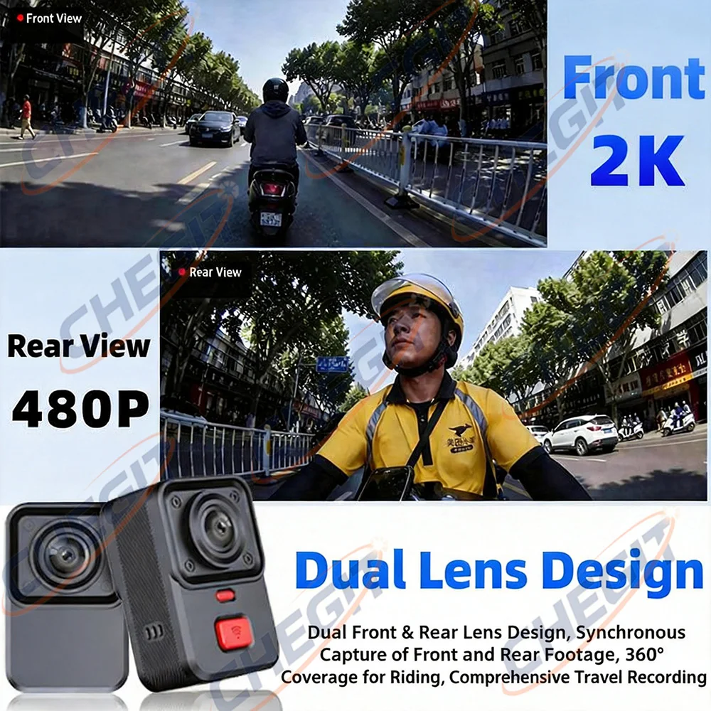 2 Camera Motorcycle DVR 2K HD  - Cycling Loop ulasan dan harga