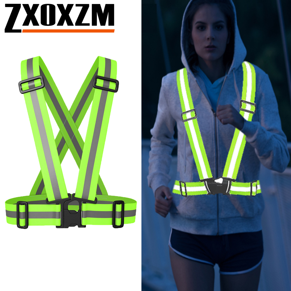 1Pcs Night Running Vest High V - Reflective Vest Cycling ulasan dan harga