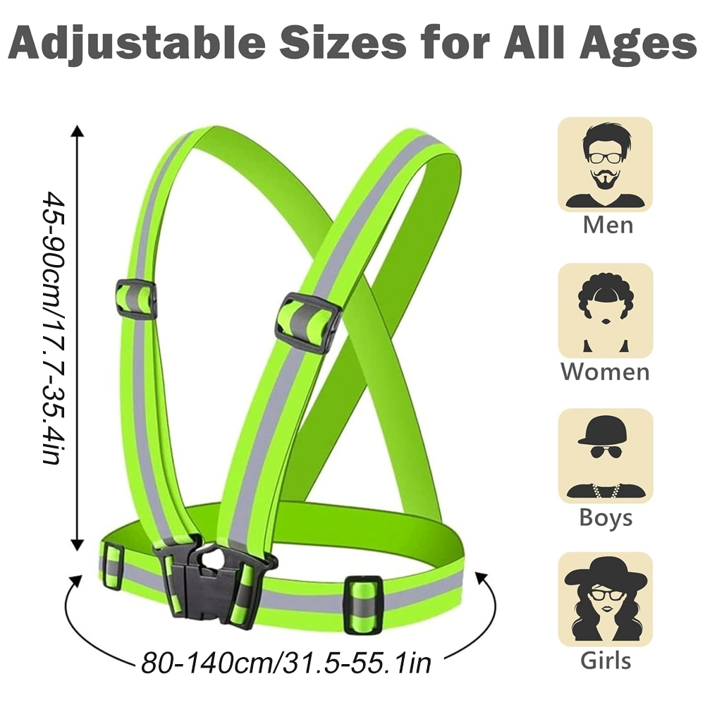 1Pcs Night Running Vest High V - Reflective Vest Cycling ulasan dan harga