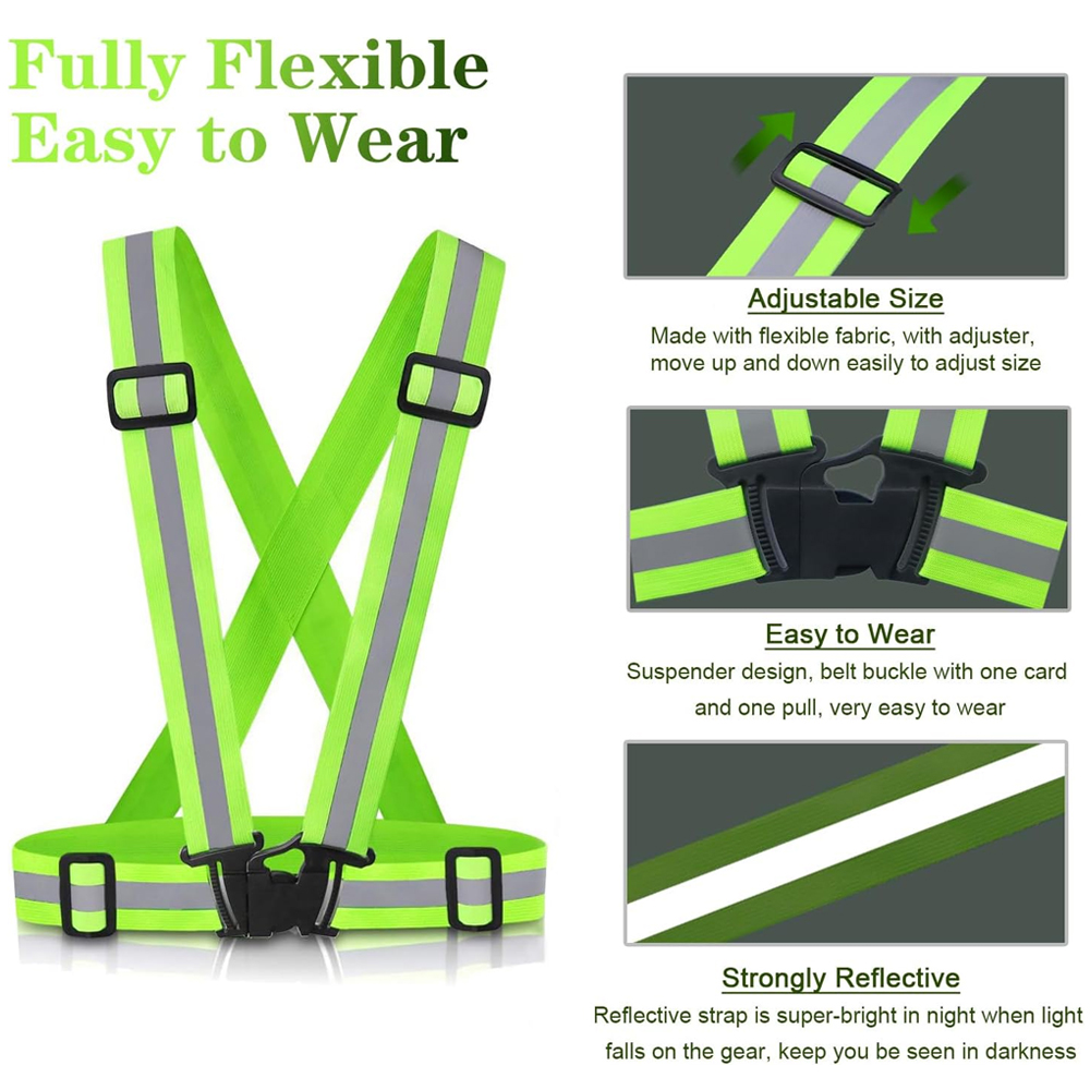 1Pcs Night Running Vest High V - Reflective Vest Cycling ulasan dan harga