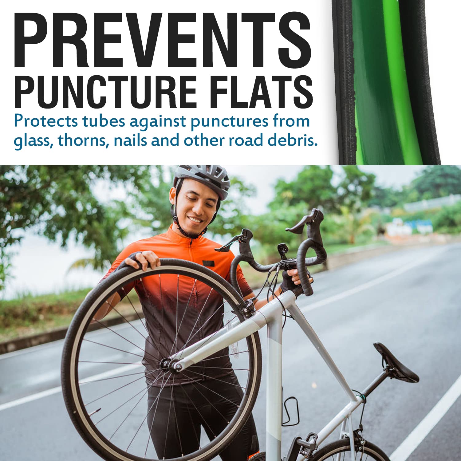 Bike Tire Liner-Help Prevent F - Inner Tube 700C ulasan dan harga