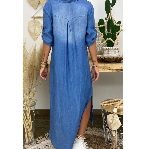 Loose Women's Denim Dress Wash - Cycling Commute Outfit ulasan dan harga