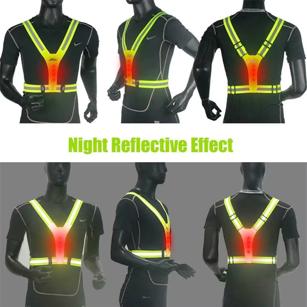 LED Running Vest Reflective Gl - Reflective Vest Cycling ulasan dan harga