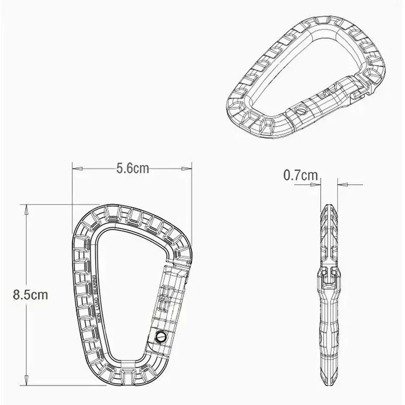 2/5/16Pcs Tactical Carabiner S - Chain Lock Combination ulasan dan harga