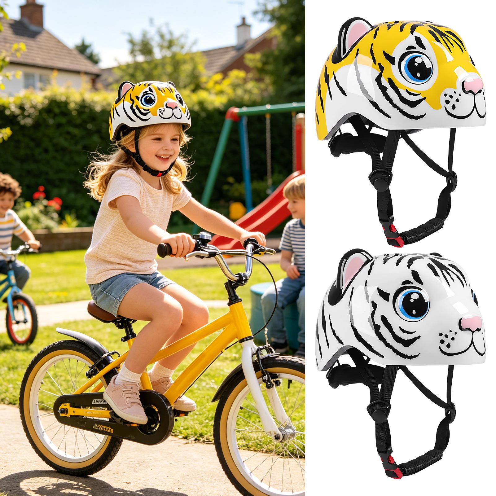 Kids Helmet Tiger Pattern Adju - Commute Cycling Helmet ulasan dan harga