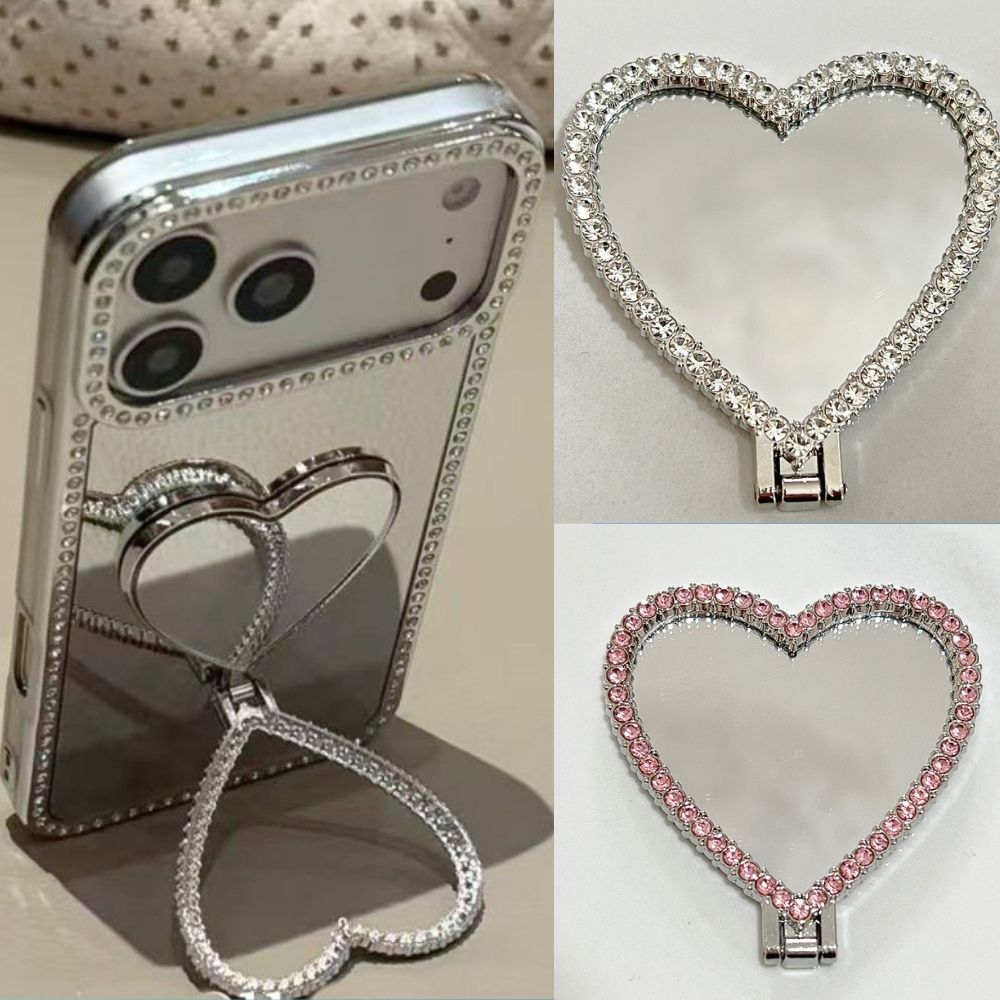 Bling Diamond Heart Phone Stan - Kickstand Adjustable ulasan dan harga