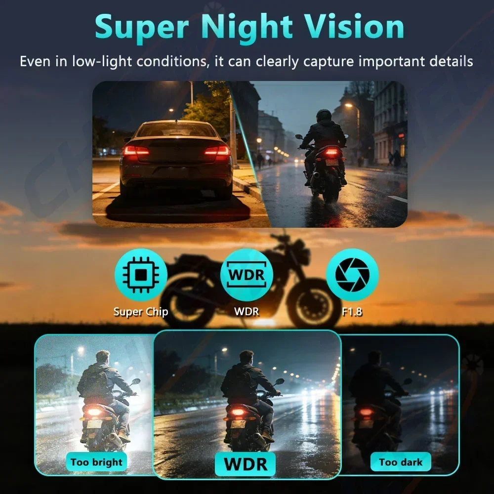 2026 2K Motorcycle DVR WiFi IP - Cycling Loop ulasan dan harga
