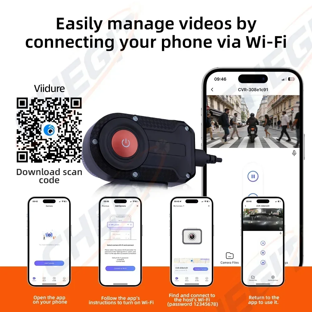 2026 2K Motorcycle DVR WiFi IP - Cycling Loop ulasan dan harga