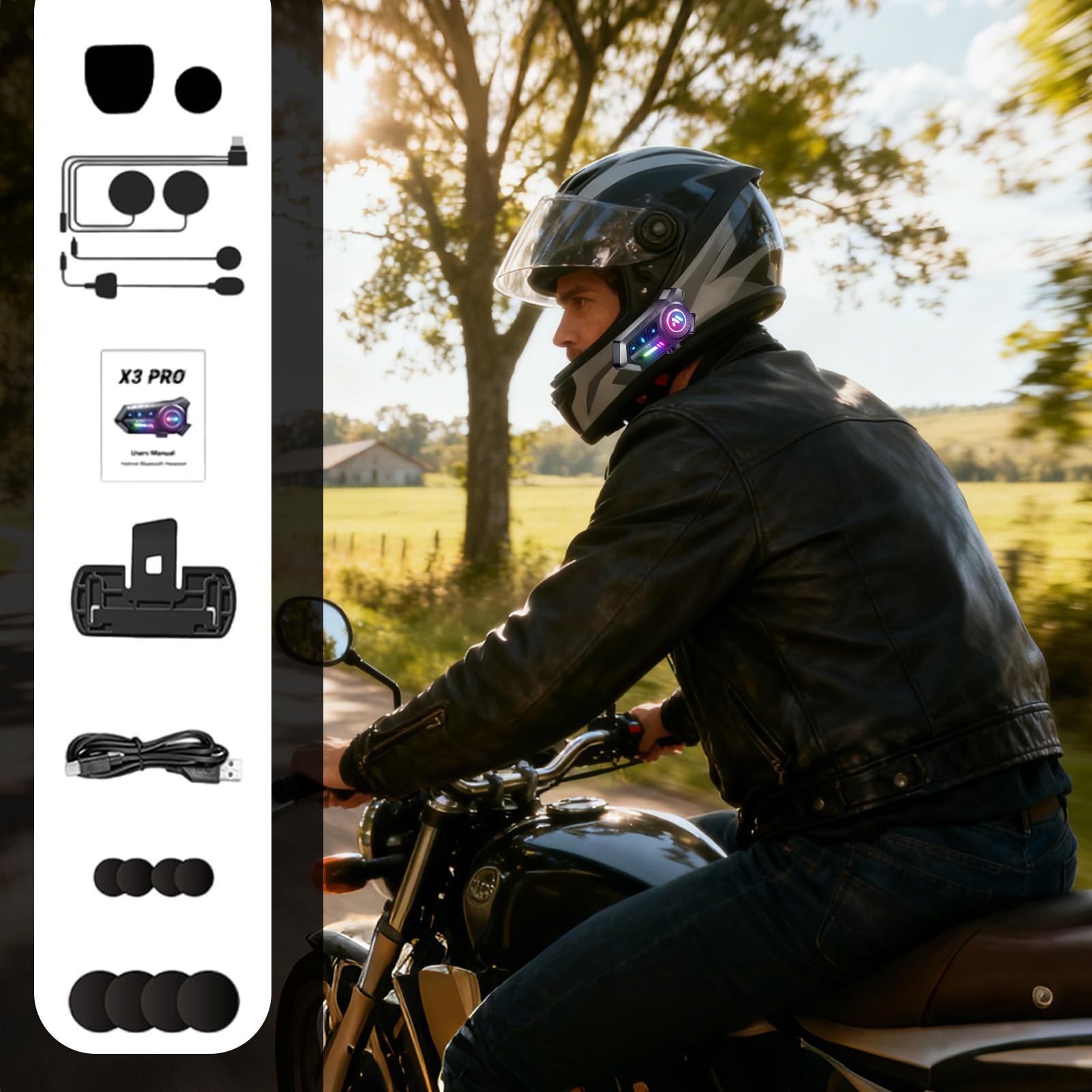 Motorcycle Headphones Wireless - Commute Cycling Helmet ulasan dan harga
