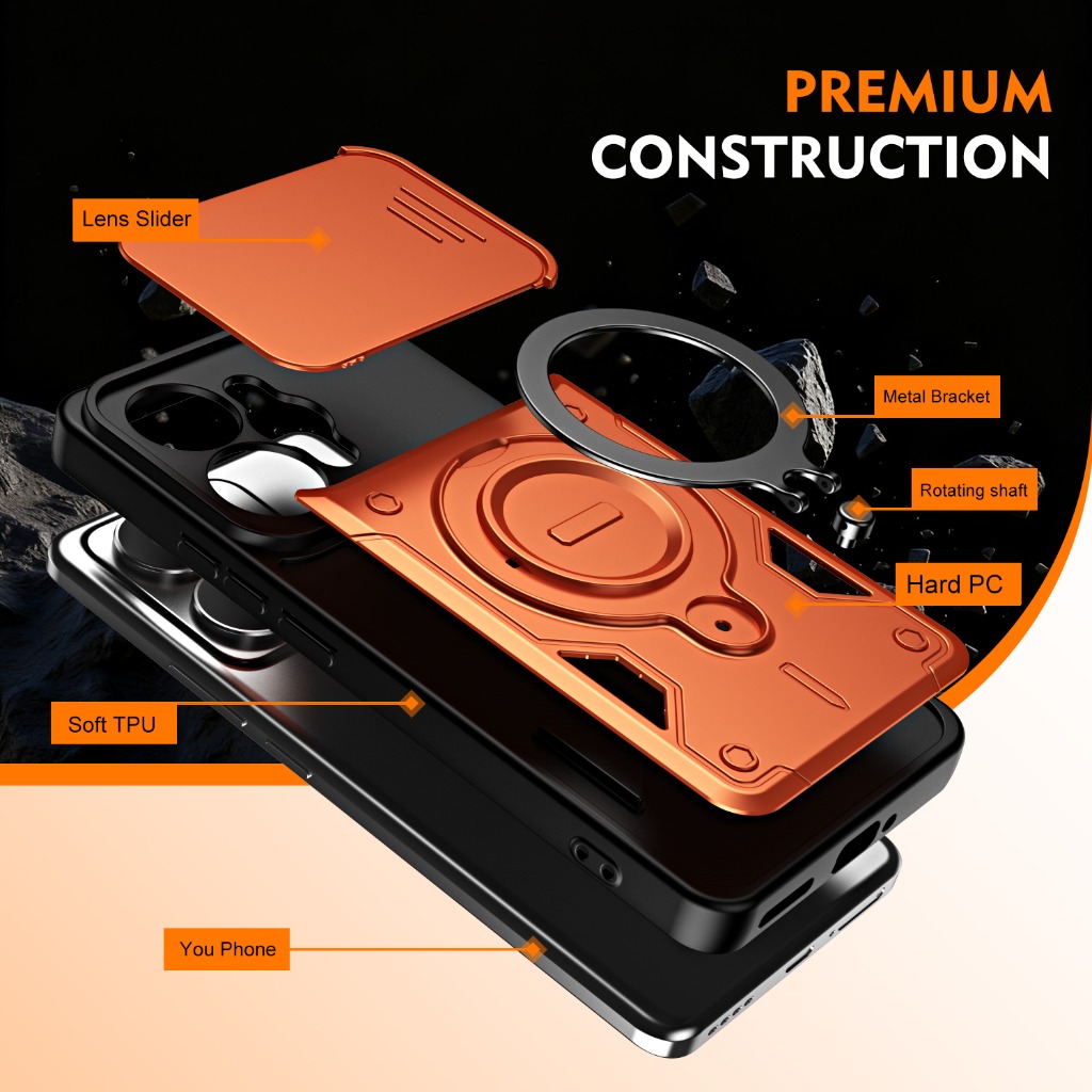 Armor Shockproof Phone Case wi - Kickstand Adjustable ulasan dan harga