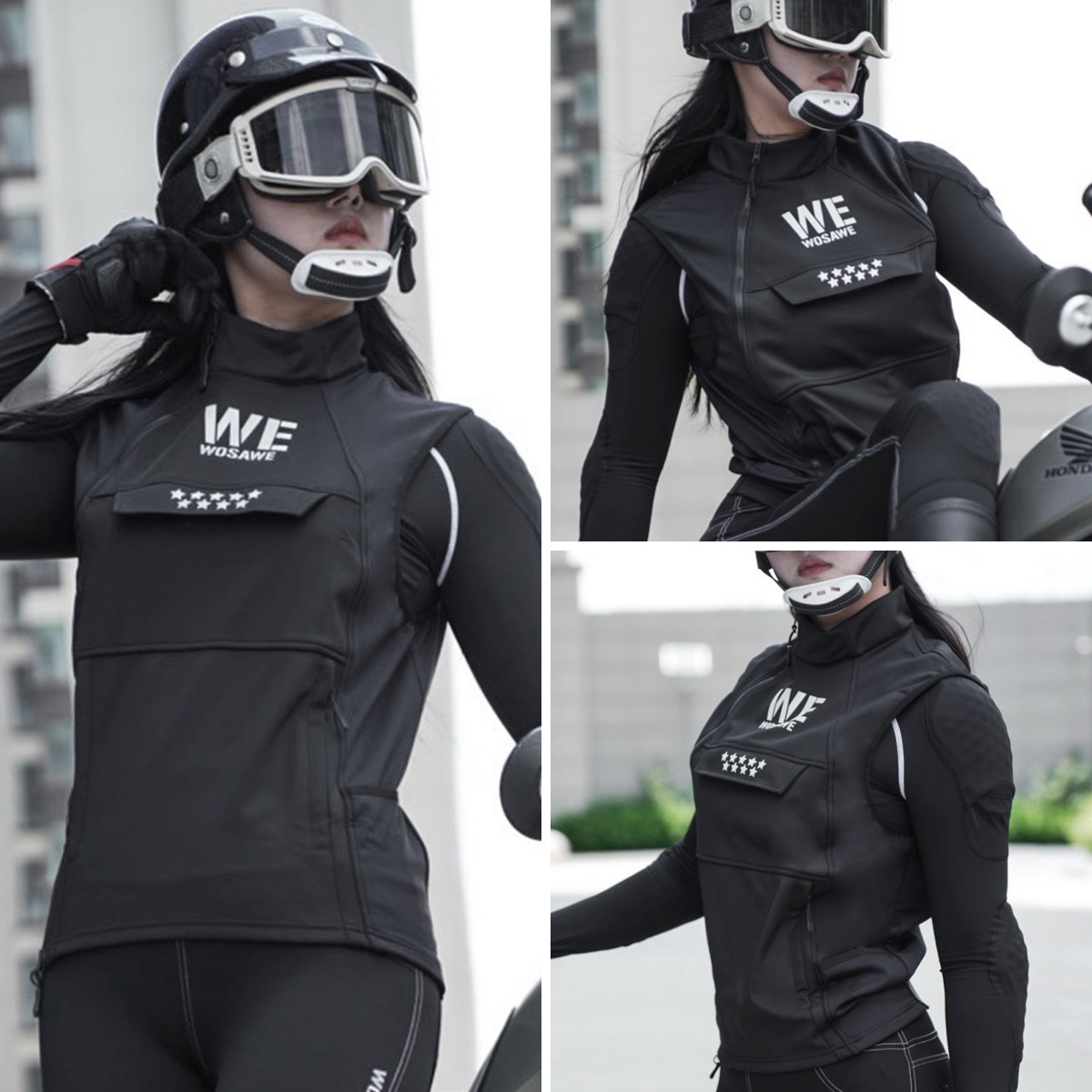 WOSAWE Winter Motorcycle Ridin - Reflective Vest Cycling ulasan dan harga