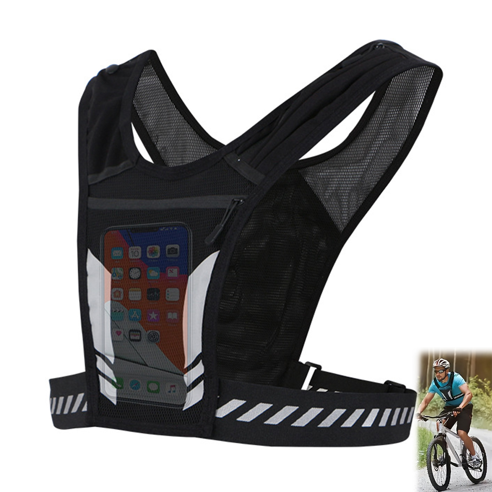 Sport Vest Phone Bag Reflectiv - Reflective Vest Cycling ulasan dan harga